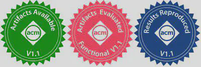 ⭐ ACM Artifact Badges: Available, Functional, Reproduced