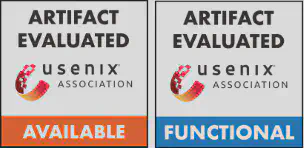 ⭐ USENIX Artifact Badges: Available, Functional